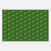 Fancy Groen, Grijs, Paarse, Faux Gold 4e Event # Inpakpapier Vel (Voorkant)