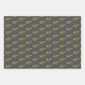 Fancy Groen, Grijs, Paarse, Faux Gold 62e Event # Inpakpapier Vel (Voorkant 2)