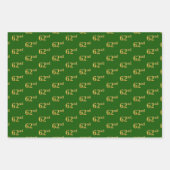 Fancy Groen, Grijs, Paarse, Faux Gold 62e Event # Inpakpapier Vel (Voorkant)