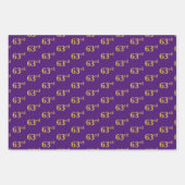 Fancy Groen, Grijs, Paarse, Faux Gold 63e Event # Inpakpapier Vel (Voorkant 3)