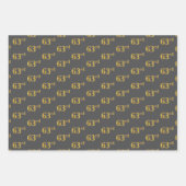 Fancy Groen, Grijs, Paarse, Faux Gold 63e Event # Inpakpapier Vel (Voorkant 2)