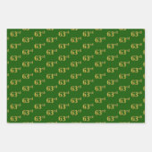 Fancy Groen, Grijs, Paarse, Faux Gold 63e Event # Inpakpapier Vel (Voorkant)