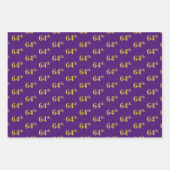 Fancy Groen, Grijs, Paarse, Faux Gold 64e Event # Inpakpapier Vel (Voorkant 3)