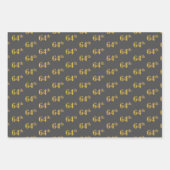 Fancy Groen, Grijs, Paarse, Faux Gold 64e Event # Inpakpapier Vel (Voorkant 2)