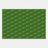 Fancy Groen, Grijs, Paarse, Faux Gold 67e Evenemen Inpakpapier Vel (Voorkant)