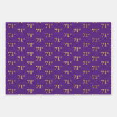 Fancy Groen, Grijs, Paarse, Faux Gold 71e Event # Inpakpapier Vel (Voorkant 3)