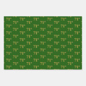 Fancy Groen, Grijs, Paarse, Faux Gold 71e Event # Inpakpapier Vel (Voorkant)