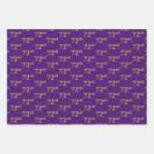 Fancy Groen, Grijs, Paarse, Faux Gold 72e Event # Inpakpapier Vel (Voorkant 3)