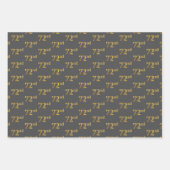 Fancy Groen, Grijs, Paarse, Faux Gold 72e Event # Inpakpapier Vel (Voorkant 2)