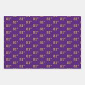 Fancy Groen, Grijs, Paarse, Faux Gold 81e Event # Inpakpapier Vel (Voorkant 3)