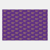 Fancy Groen, Grijs, Paarse, Faux Gold 91e Event # Inpakpapier Vel (Voorkant 3)