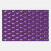 Fancy Groen, Grijs, Paarse, Faux Gold 94e Evenemen Inpakpapier Vel (Voorkant 3)