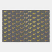 Fancy Groen, Grijs, Paarse, Faux Gold 94e Evenemen Inpakpapier Vel (Voorkant 2)