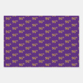 Fancy Groen, Grijs, Paarse, Faux Gold 96e Event # Inpakpapier Vel (Voorkant 3)