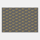 Fancy Groen, Grijs, Paarse, Faux Gold 96e Event # Inpakpapier Vel (Voorkant 2)