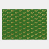 Fancy Groen, Grijs, Paarse, Faux Gold 96e Event # Inpakpapier Vel (Voorkant)