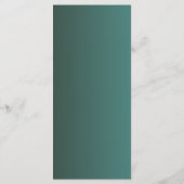 Fancy Groene en Gouden Bloemen Wedding Menu Kaart (Achterkant)