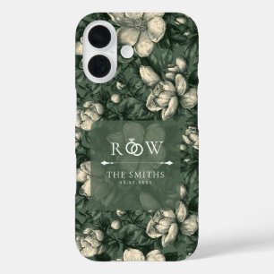 Fancy Groene Gardenia's Accent Bloemige Bruiloft iPhone 16 Hoesje