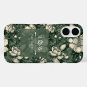 Fancy Groene Gardenia's Accent Bloemige Bruiloft Case-Mate iPhone Case (Achterkant (horizontaal))