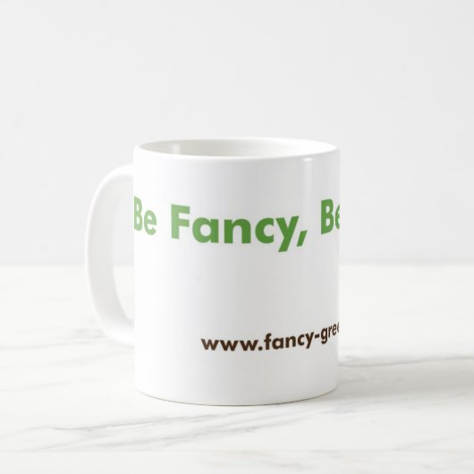 Fancy groene keramische Mok (Voorkant links)