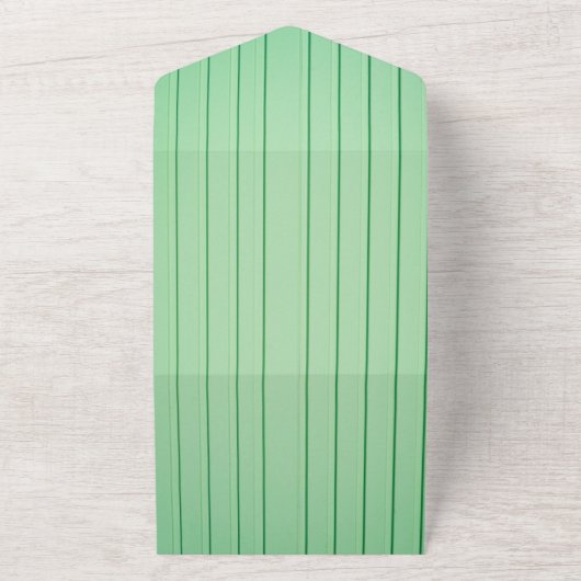 Fancy-groene roestvrij Alle in één bruiloft Uitnod All In One Uitnodiging (Buitenkant)