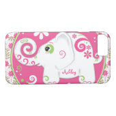 Fancy groene roze olifant Bloemen Case-Mate iPhone Case (Achterkant (Horizontaal))