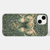 Fancy Groene Steampunk Vlinder Case-Mate iPhone Case (Achterkant (horizontaal))