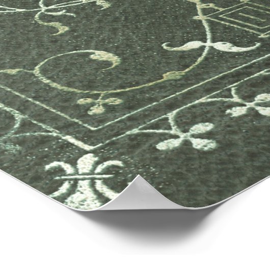 Fancy Groene Steampunk Vlinder Poster (Hoek)