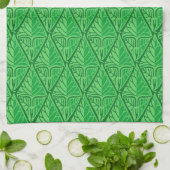 Fancy groene tropische bladeren theedoek (Gevouwen)