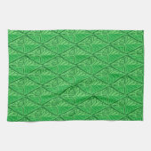 Fancy groene tropische bladeren theedoek (Horizontaal)