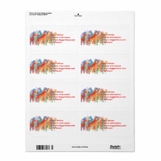 Fancy Grote Denen Etiket (Full Sheet)