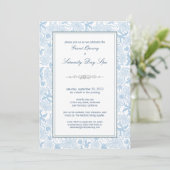 Fancy Grote Openingsuitnodiging van Floral (sky) Kaart (Staand voorkant)