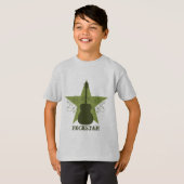 Fancy Guitar Star Swirls Kind T-shirt, groen T-shirt (Voorkant volledig)