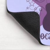 Fancy Guitar Star Swirls Mousepad, Paars Muismat (Hoek)