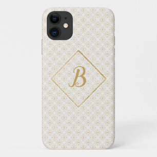 Fancy Gulden en Wit gepersonaliseerd Case-Mate iPhone Case