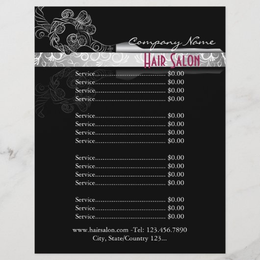 Fancy haarsalon flyer (Voorkant)