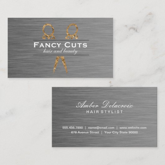 Fancy Haarstylist Luxe Visitekaartje (Voorkant / Achterkant)