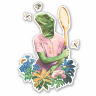 FANCY HAGEDIS DIER SPELEN TENNIS STICKER