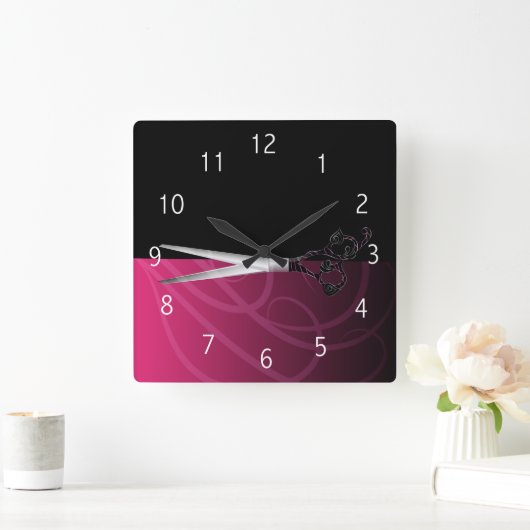 Fancy hair lounge clock vierkante klok (Huis)