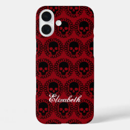 Fancy halloween Gothic van het schedelpatroon iPhone 16 Plus Hoesje