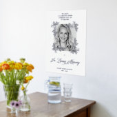 Fancy Hand Lettered Chic Flourish Photo Memorial Folie Afdrukken (Laag (Keuken))