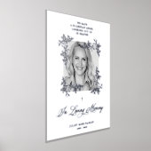 Fancy Hand Lettered Chic Flourish Photo Memorial Folie Afdrukken (Laagn)
