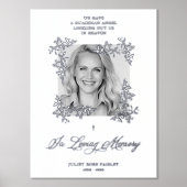 Fancy Hand Lettered Chic Flourish Photo Memorial Folie Afdrukken (Voorkant)