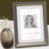 Fancy Hand Lettered Chic Flourish Photo Memorial Folie Afdrukken