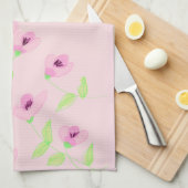 Fancy handdoek in een bloemige roze print (Quarter Fold)