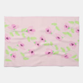Fancy handdoek in een bloemige roze print (Horizontaal)