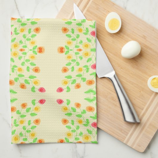 Fancy handdoek met botergeel (Quarter Fold)