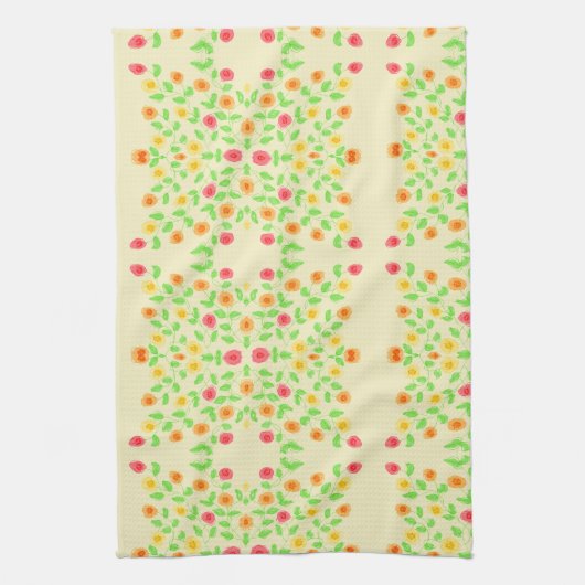 Fancy handdoek met botergeel (Verticaal)