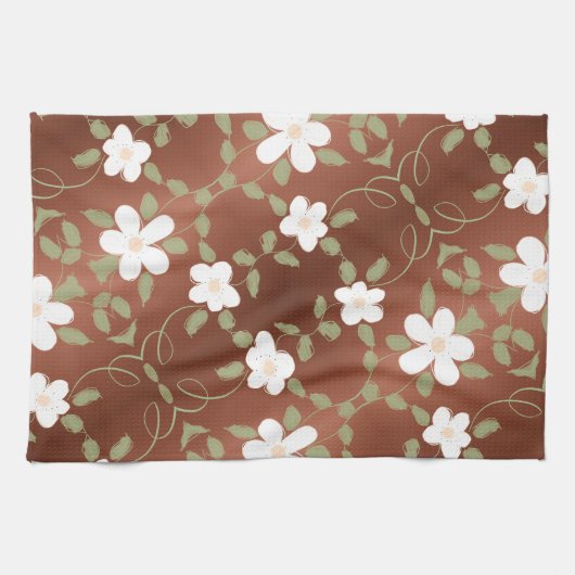 Fancy handdoek met een elegant bloemenontwerp (Horizontaal)