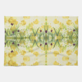 Fancy handdoek met groen en geel (Horizontaal)